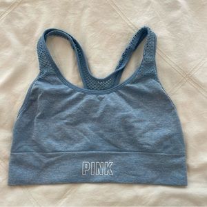 PINK brand blue cropped workout top